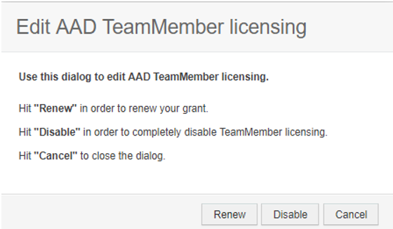  Edit AAD TeamMember licensing